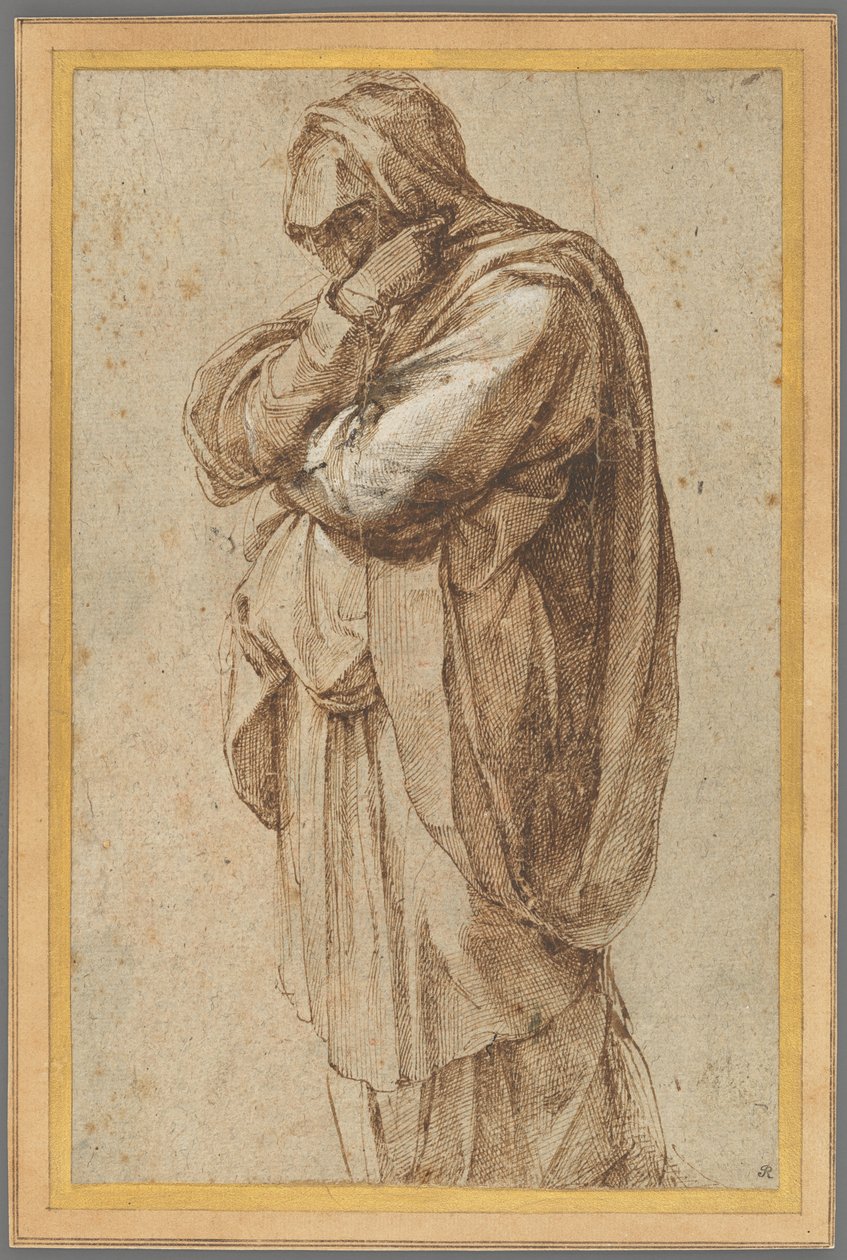 Egy gyászoló nő tanulmánya alkotó: Michelangelo Buonarroti