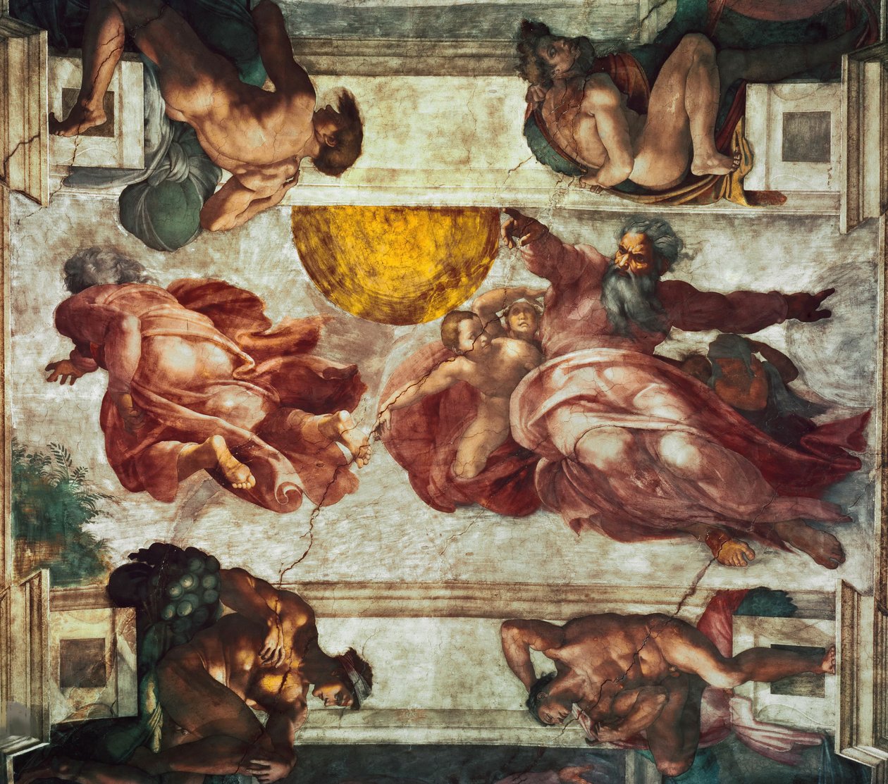 The Creation of the Sun, the Moon and the Plants alkotó: Michelangelo Buonarroti