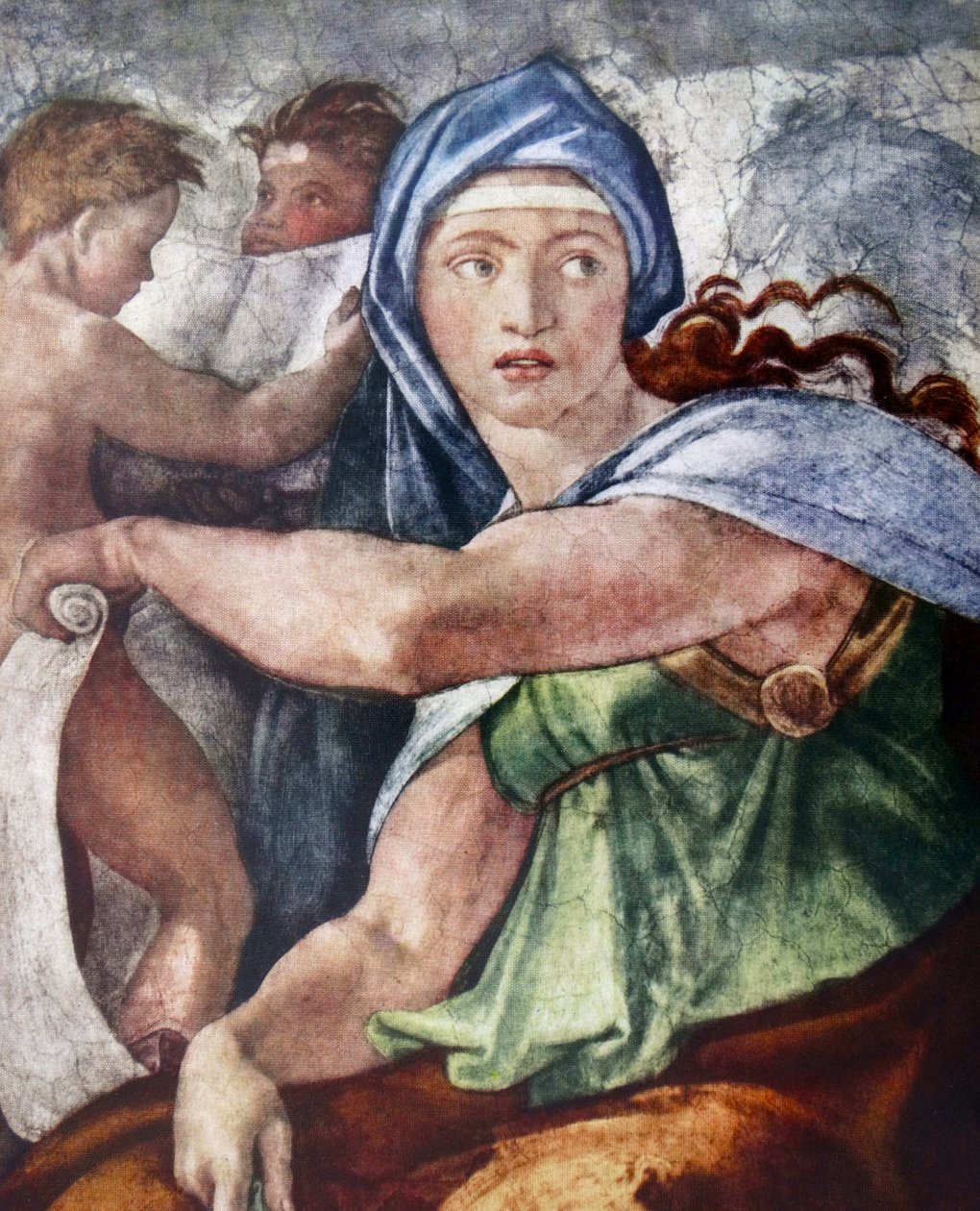 A delphoi szibilla (részlet a Sixtus-kápolnából, Vatikán, Róma) 1509 Michelangelo (1475-1564). alkotó: Michelangelo Buonarroti