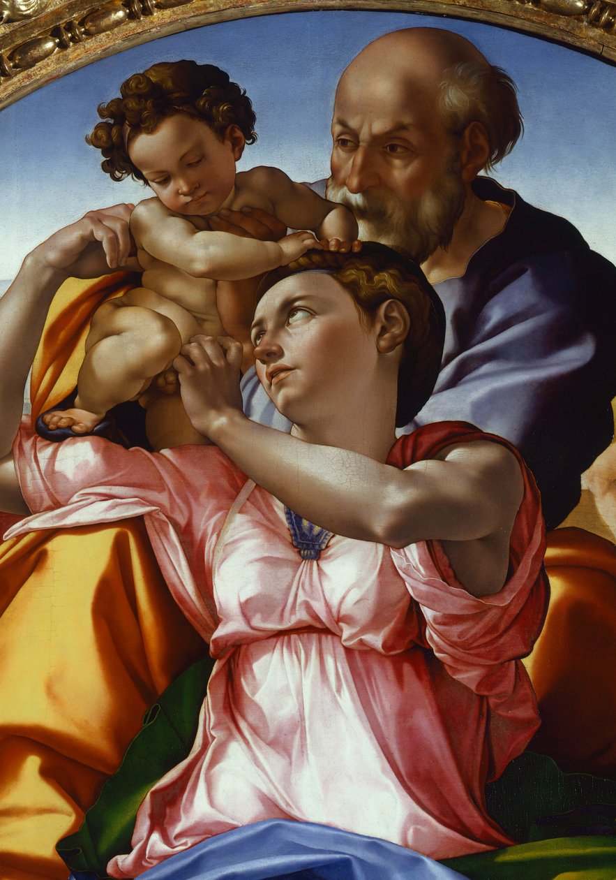 Michelangelo Buonarroti (1475-1564) Szent családja, tempera táblán, 91x80 cm alkotó: Michelangelo Buonarroti