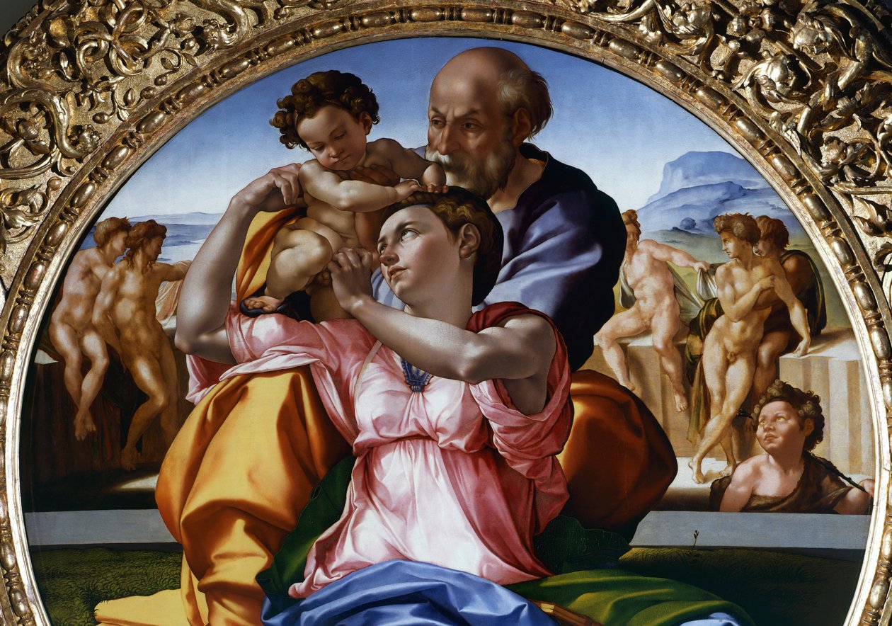 A Szent Család vagy Tondo Doni alkotó: Michelangelo Buonarroti