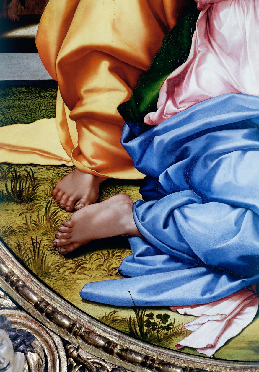 A Szent Család vagy Tondo Doni, a láb részlete alkotó: Michelangelo Buonarroti