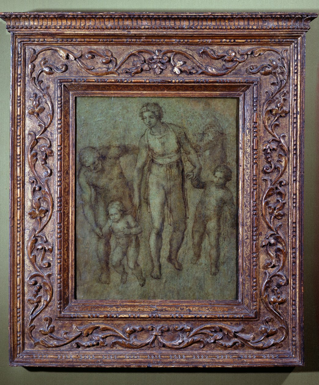 A Szent Család Keresztelő Szent Jánossal, 1540 alkotó: Michelangelo Buonarroti