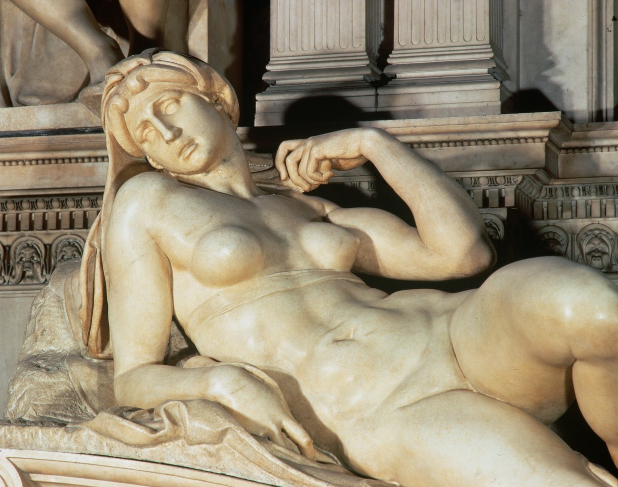 Lorenzo de Medici sírja, hajnali márvány részlete alkotó: Michelangelo Buonarroti