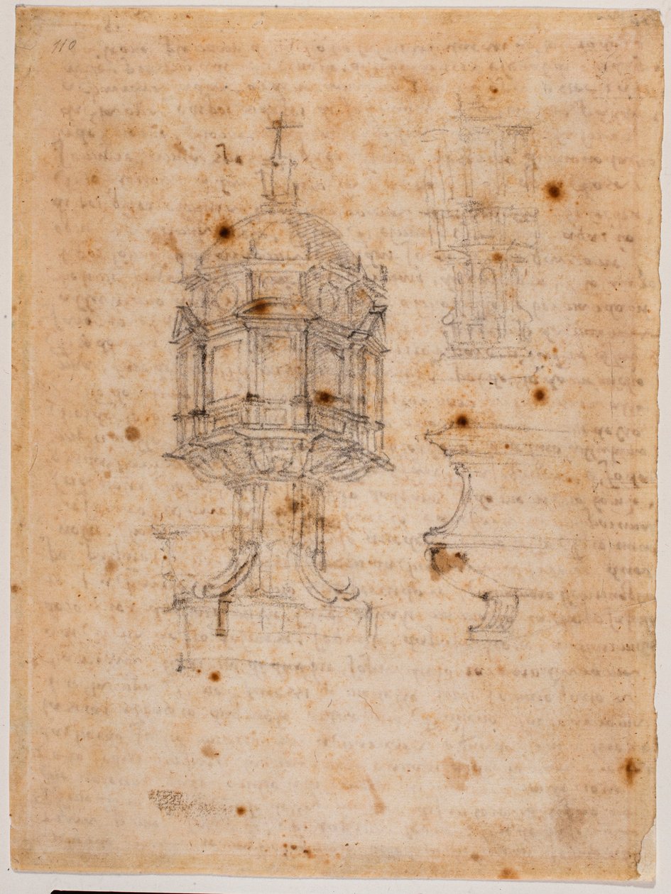 Két cibórium tanulmány alkotó: Michelangelo Buonarroti