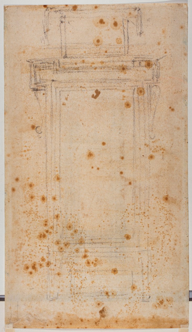 Ablaktervezés és tanulmányok a Laurentian curtilage számára alkotó: Michelangelo Buonarroti