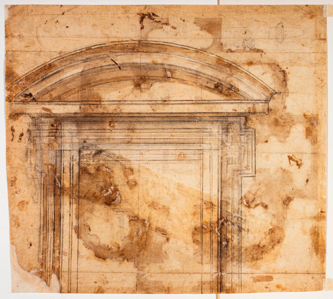 Ablakvázlatok a San Giovanni dei Fiorentini számára alkotó: Michelangelo Buonarroti