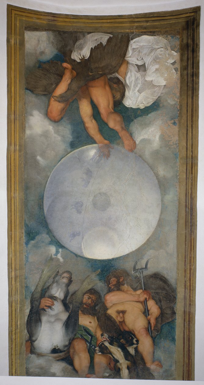 Az elemek, a világegyetem és a csillagjegyek allegóriája, 1597 (olaj, gipsz) (részletesen lásd 107110) alkotó: Michelangelo Merisi Caravaggio