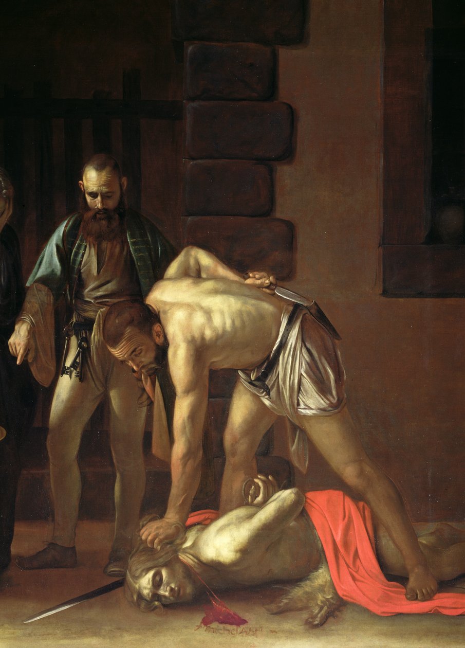 Keresztelő Szent János lefejezése, 1608 olaj, vászon részlet 127654 alkotó: Michelangelo Merisi Caravaggio
