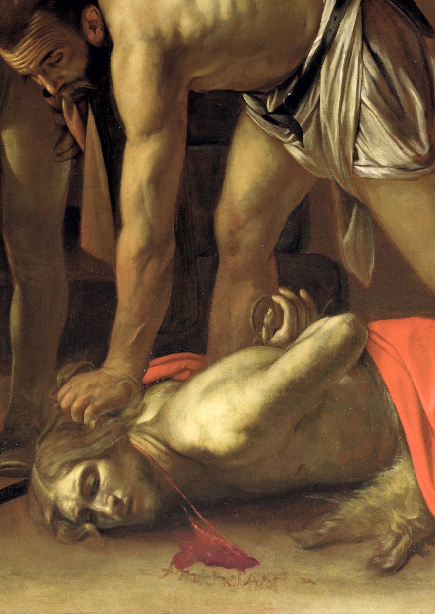 Keresztelő Szent János lefejezése, 1608 olaj, vászon részlet 127654 alkotó: Michelangelo Merisi Caravaggio