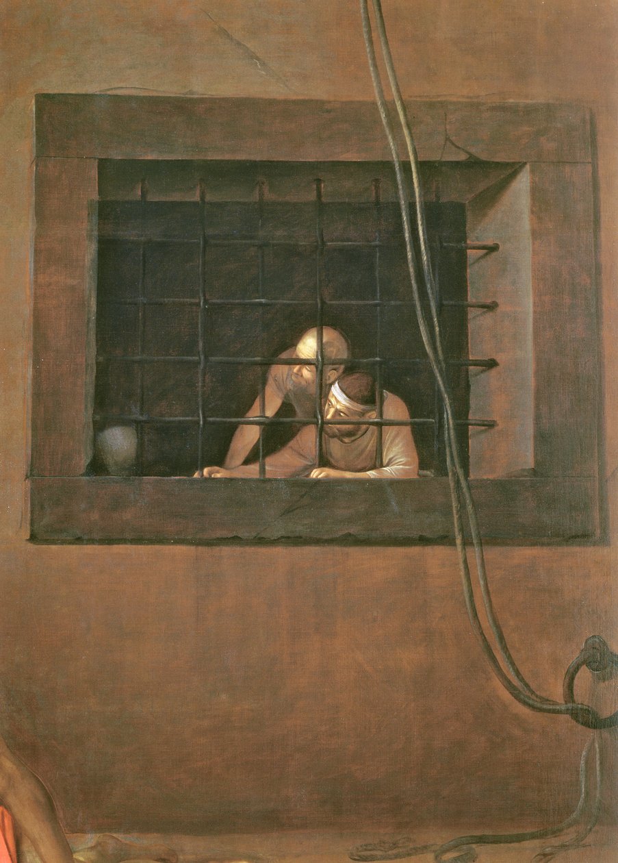 Keresztelő Szent János lefejezése, 1608 olaj, vászon részlet 127654 alkotó: Michelangelo Merisi Caravaggio