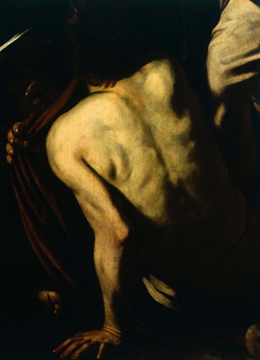 Meztelen viselet, részlet az Irgalmasság Boldogasszonyából vagy az Irgalmasság hét cselekedetéből, 1606-2007 (olaj, vászon) alkotó: Michelangelo Merisi da Caravaggio