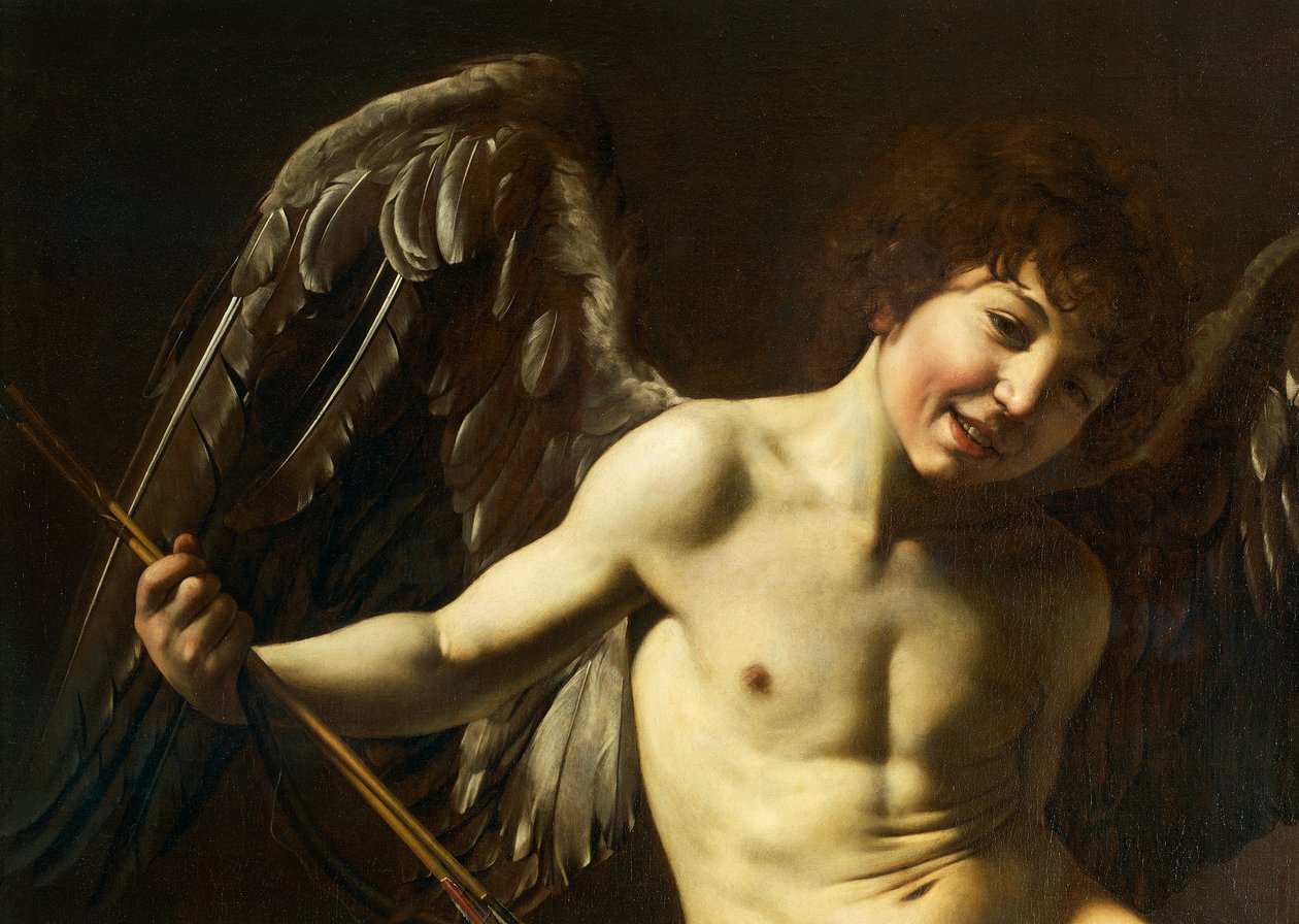 Ámor, részlet az Amor Victoriousból, 1602 körül (olaj, vászon) alkotó: Michelangelo Merisi da Caravaggio