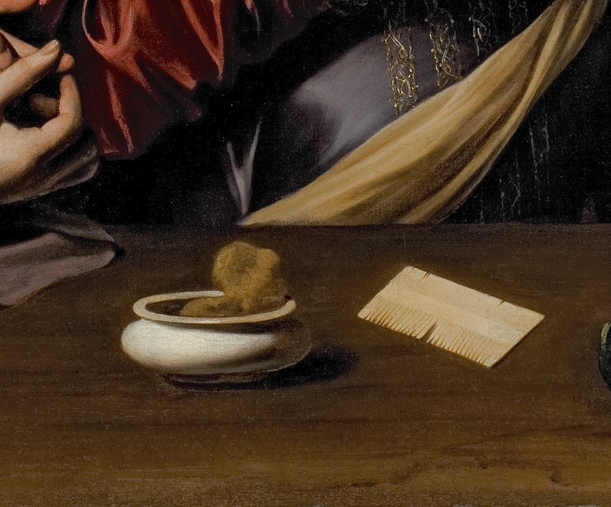 Részlet a Magdolna megtéréséről, 1598 körül (olaj és tempera, vászon) alkotó: Michelangelo Merisi da Caravaggio