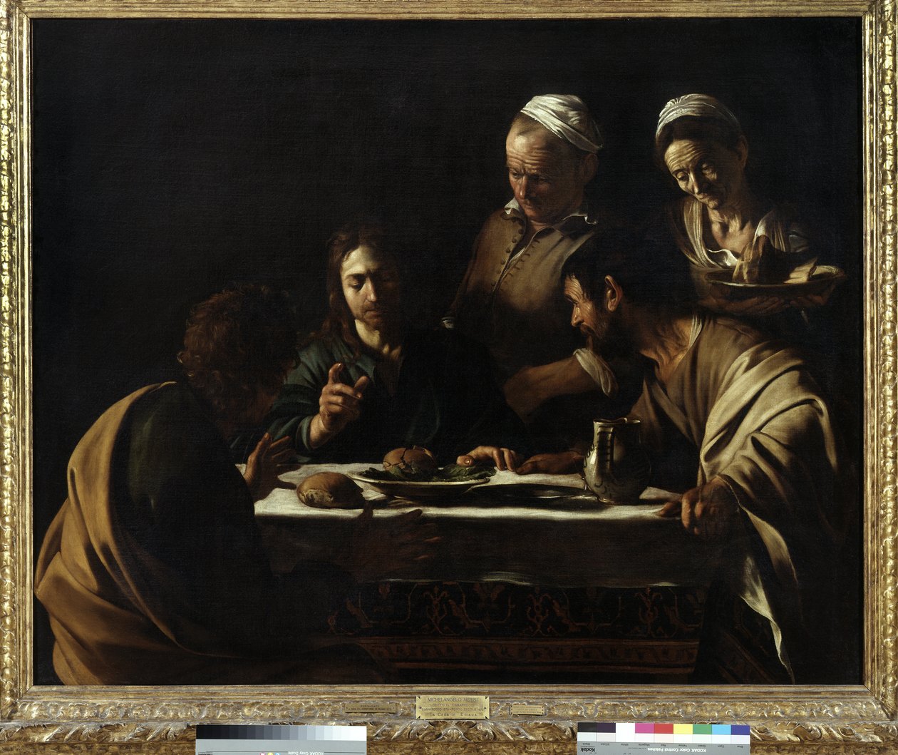 Vacsora Emmausban, 1606 alkotó: Michelangelo Merisi da Caravaggio