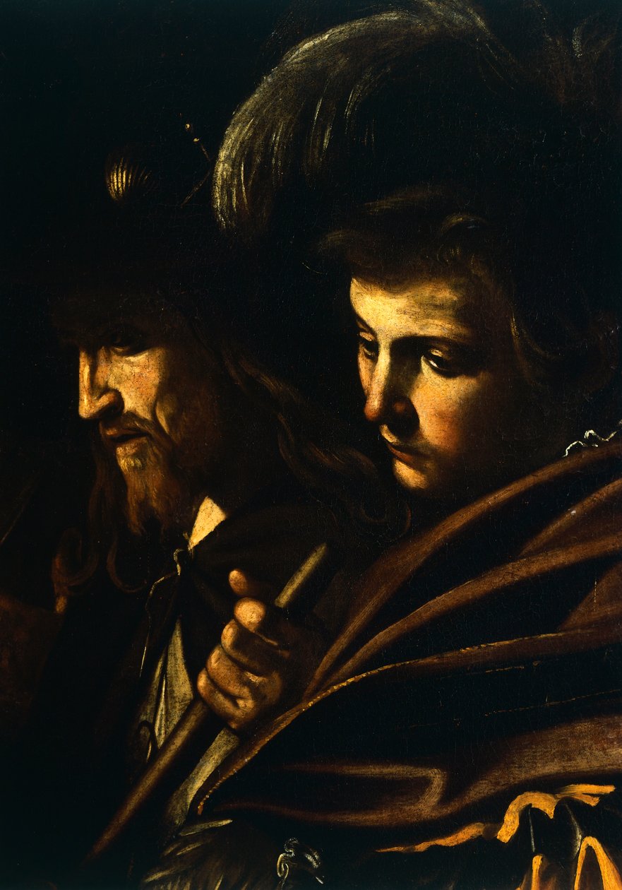 Két férfi arca, részlet a Miasszonyunk irgalmasságból vagy az Irgalmasság hét aktusából, 1606-07 körül (olaj, vászon) alkotó: Michelangelo Merisi da Caravaggio
