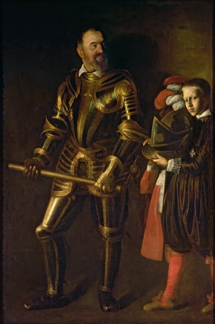 Alof de Wignacourt, a Máltai Lovagrend nagymestere 1601-22 között (1547-1622), portréja a segédjével, 1608 körül (olaj, vászon) alkotó: Michelangelo Merisi da Caravaggio