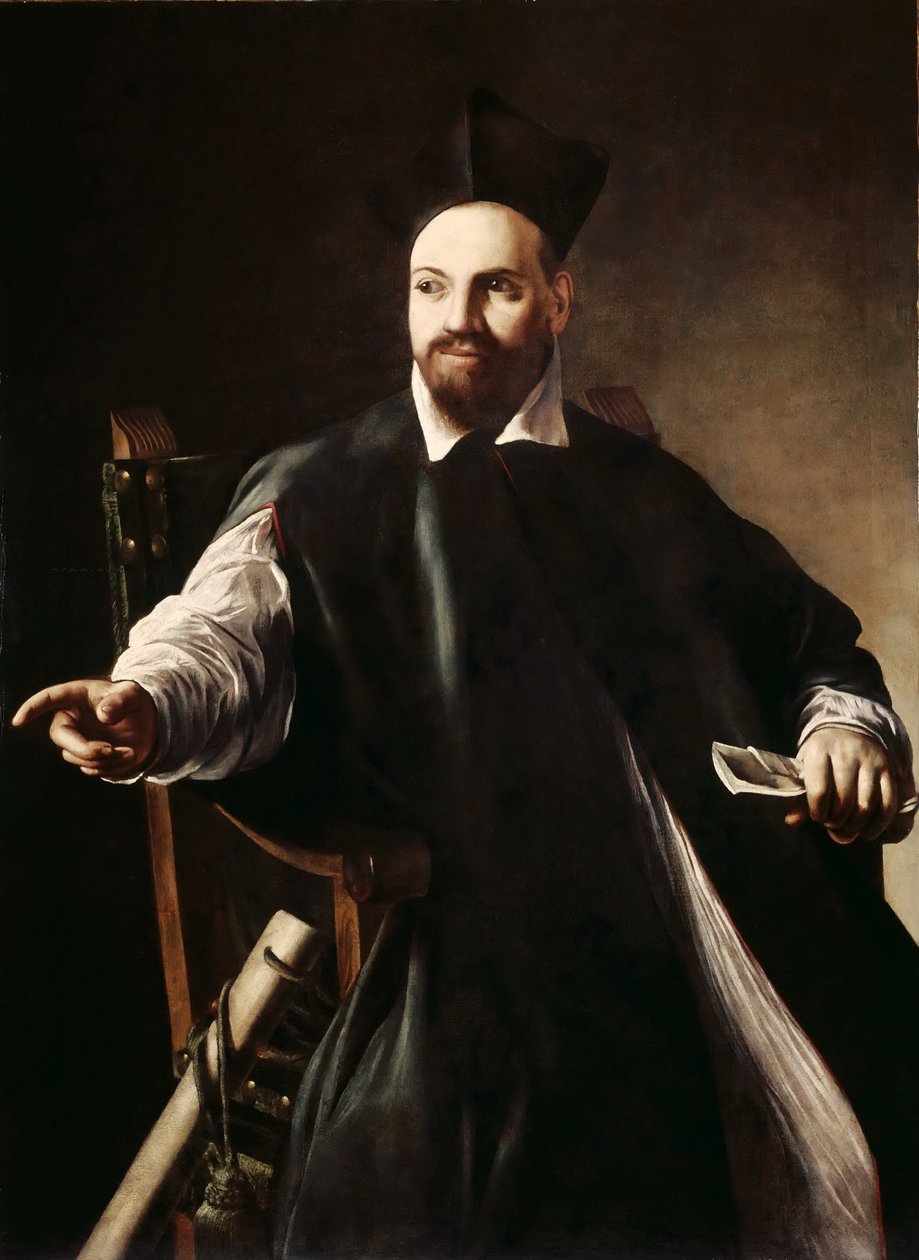 Maffeo Barberini portréja, Caravaggio, Michelangelo (1571-1610). Olaj, vászon, c. 1598, Mérete: 124x99. Magángyűjtemény alkotó: Michelangelo Merisi da Caravaggio