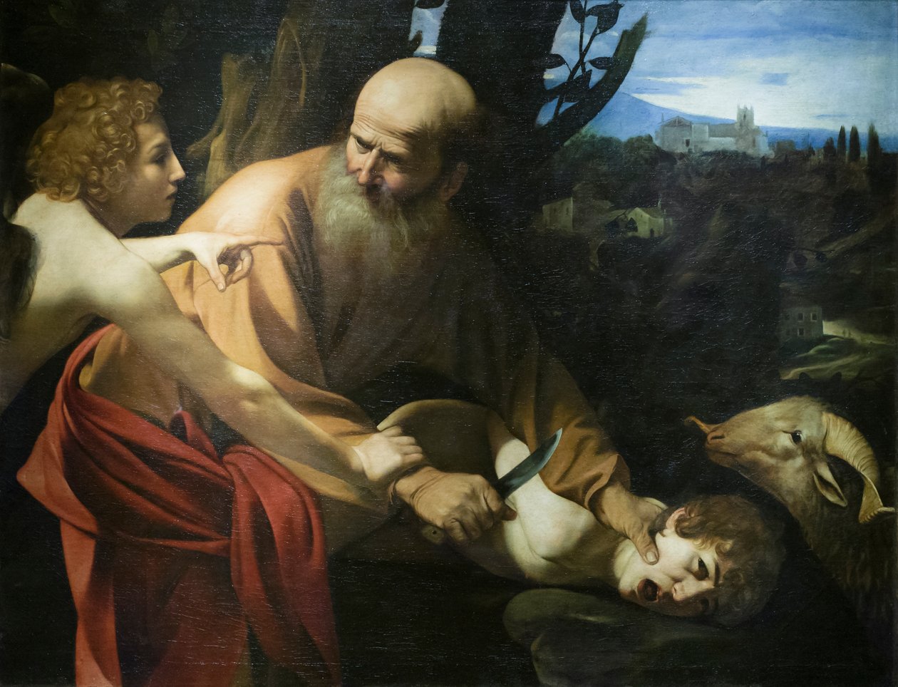 Izsák feláldozása alkotó: Michelangelo Merisi da Caravaggio