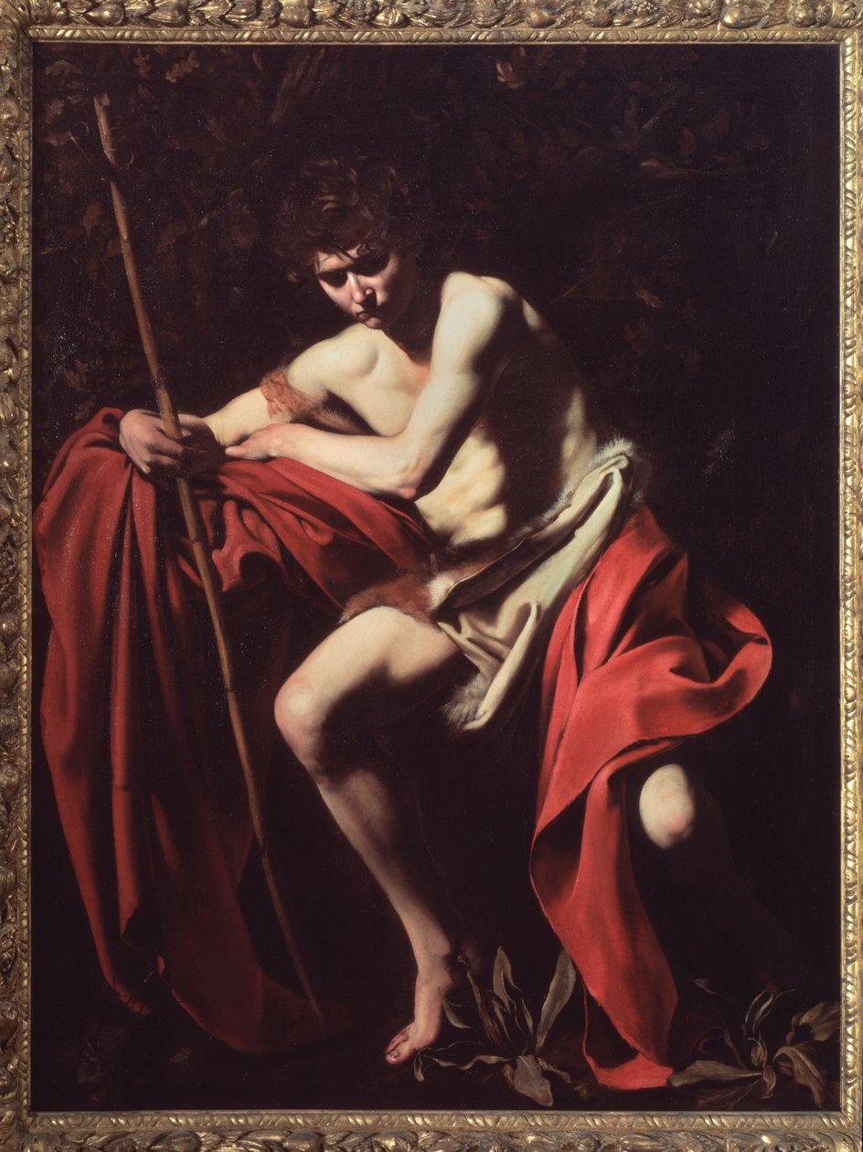 Keresztelő Szent János a sivatagban (olaj, vászon alkotó: Michelangelo Merisi da Caravaggio