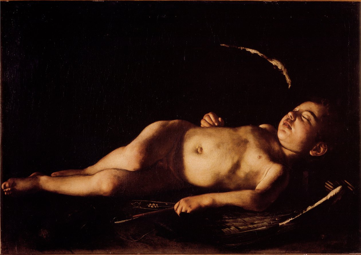 Michelangelo Merisi alvó szerelem festménye Caravaggio vagy il Caravaggio címmel (1571-1610) 1608 V. 71x105 cm Firenze, Palazzo Pitti, Galleria Palatina alkotó: Michelangelo Merisi da Caravaggio