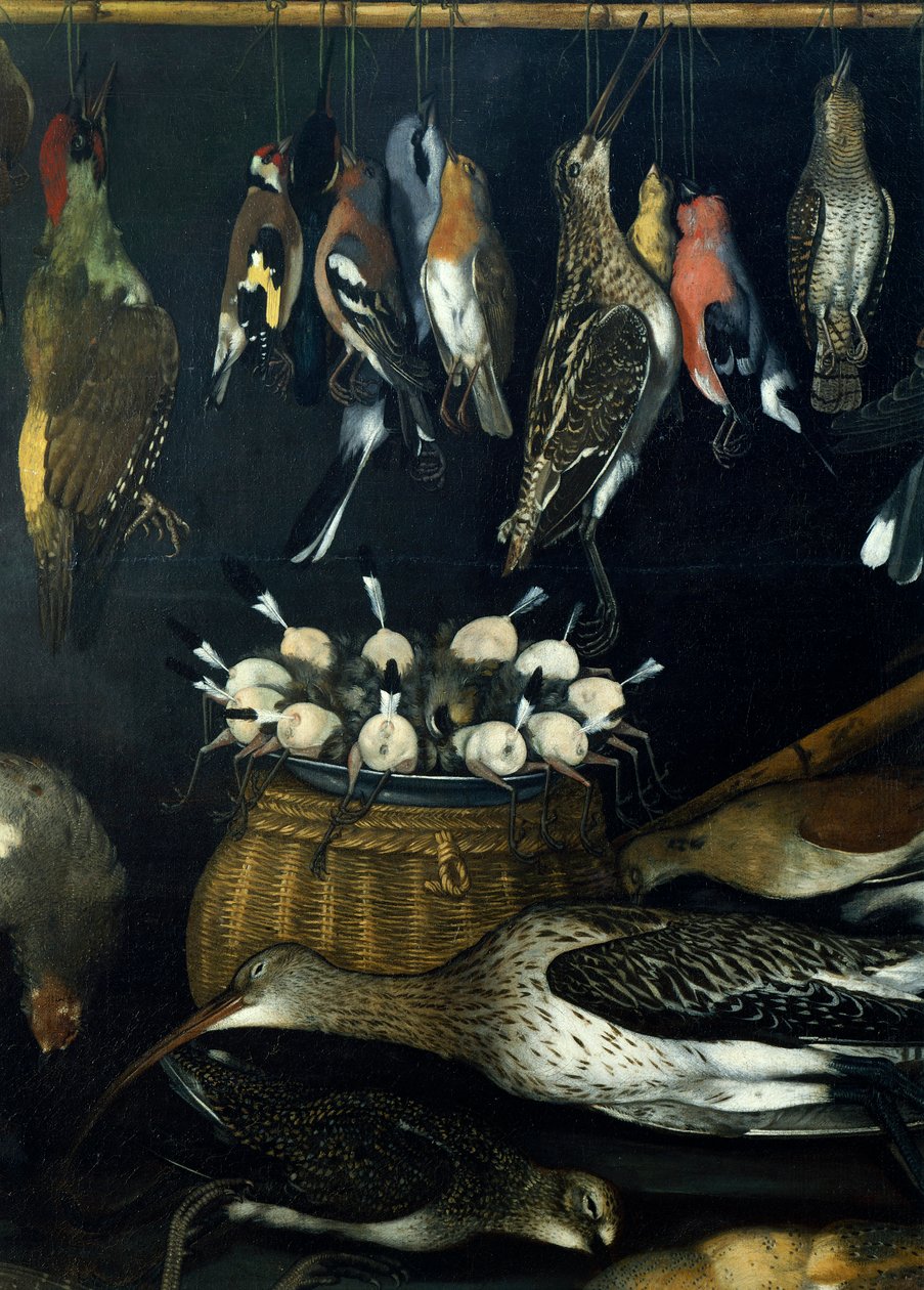 Csendélet madarakkal, a Hartfordi csendélet mestere (olaj, vászon) (624934 részlete) alkotó: Michelangelo Merisi da Caravaggio