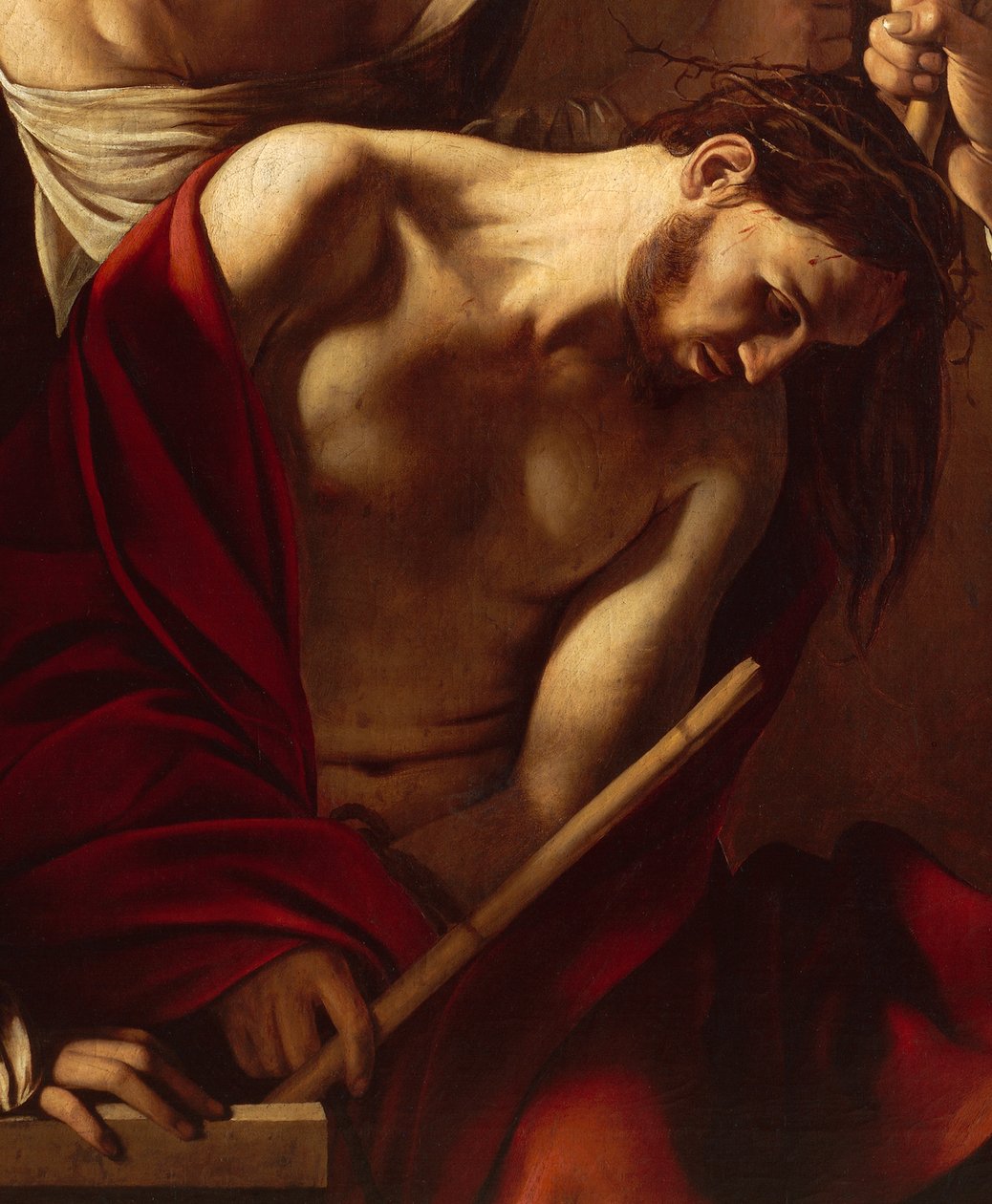 The Crowning with Thorns (részlet), 1603 körül (olaj, vászon) alkotó: Michelangelo Merisi da Caravaggio