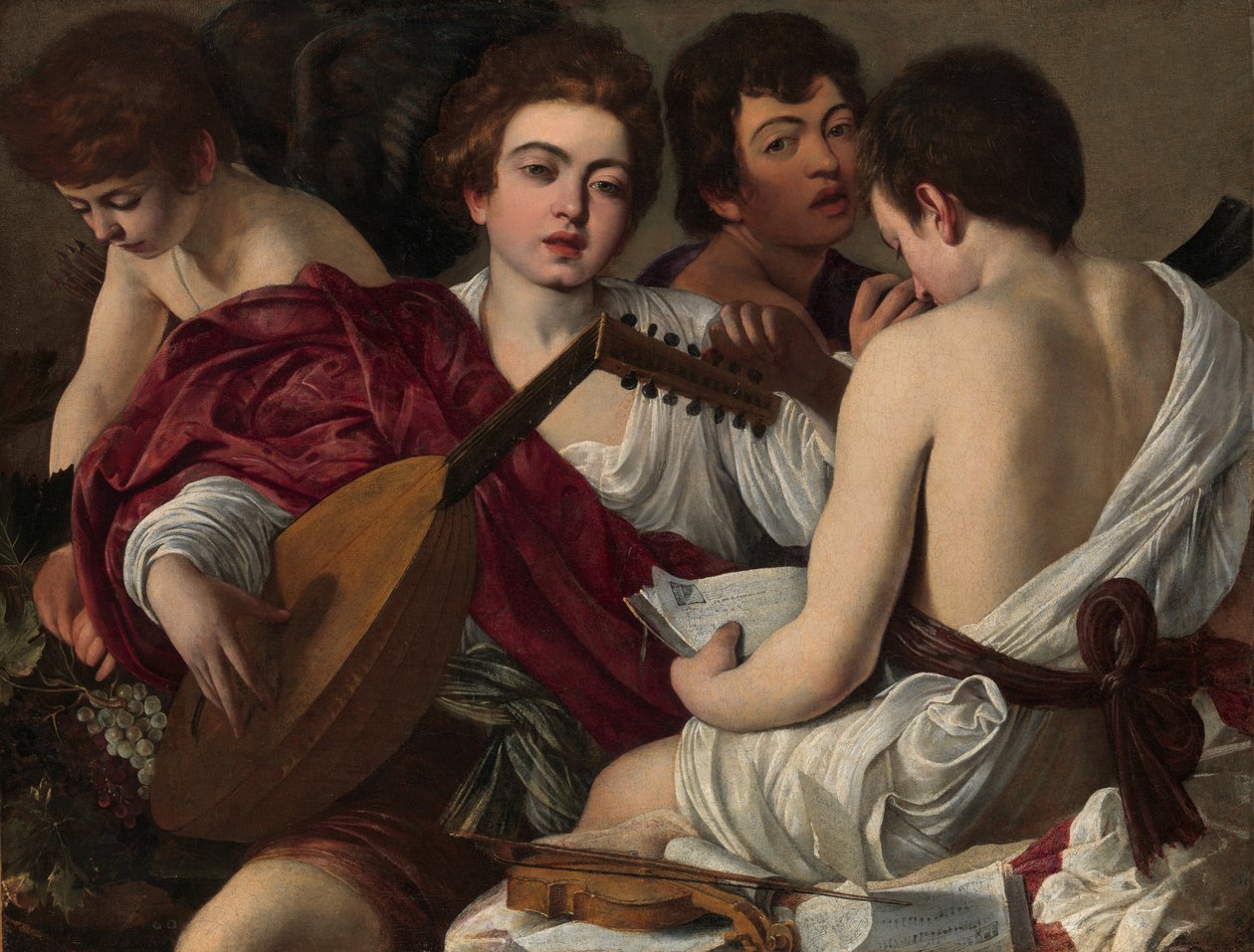 The Musicians, 1595 körül (olaj, vászon) alkotó: Michelangelo Merisi da Caravaggio