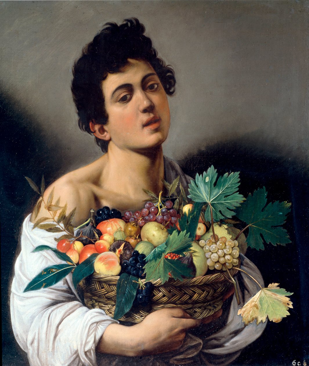 A gyümölcs eladó (olaj, vászon alkotó: Michelangelo Merisi da Caravaggio
