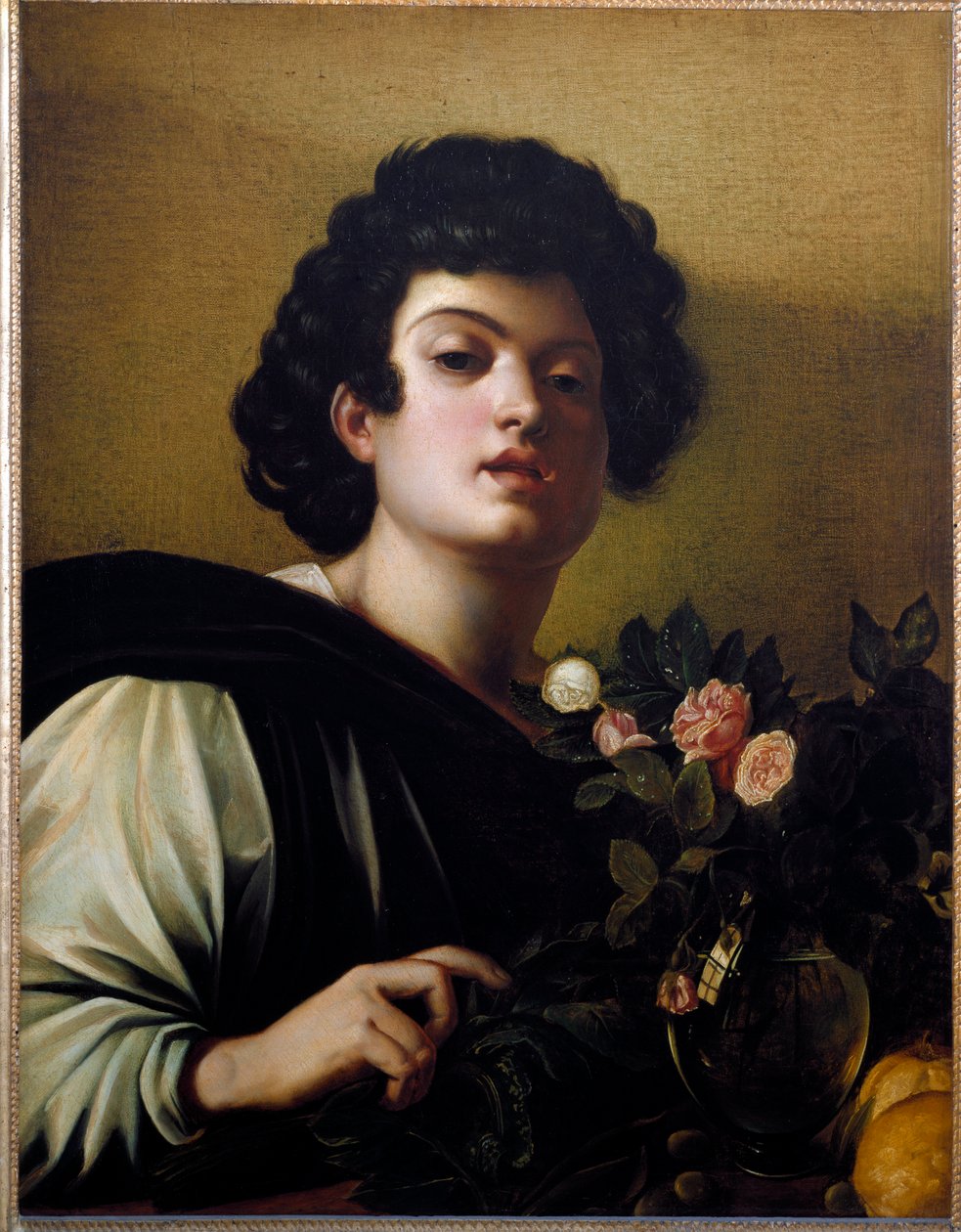 Fiatal fiú a rózsa vázában alkotó: Michelangelo Merisi da Caravaggio