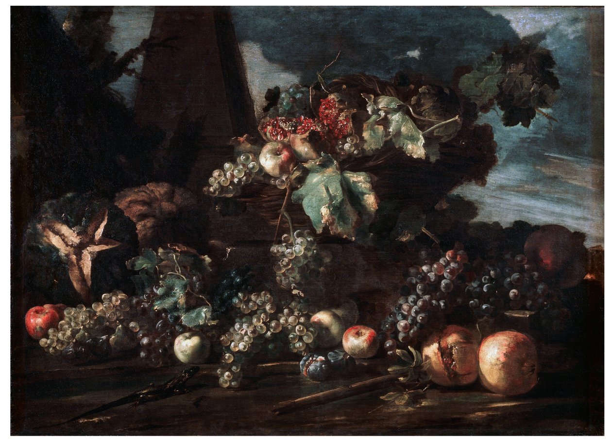 „Csendélet szőlővel”, 17. század. alkotó: Michelangelo Pace del Campidoglio