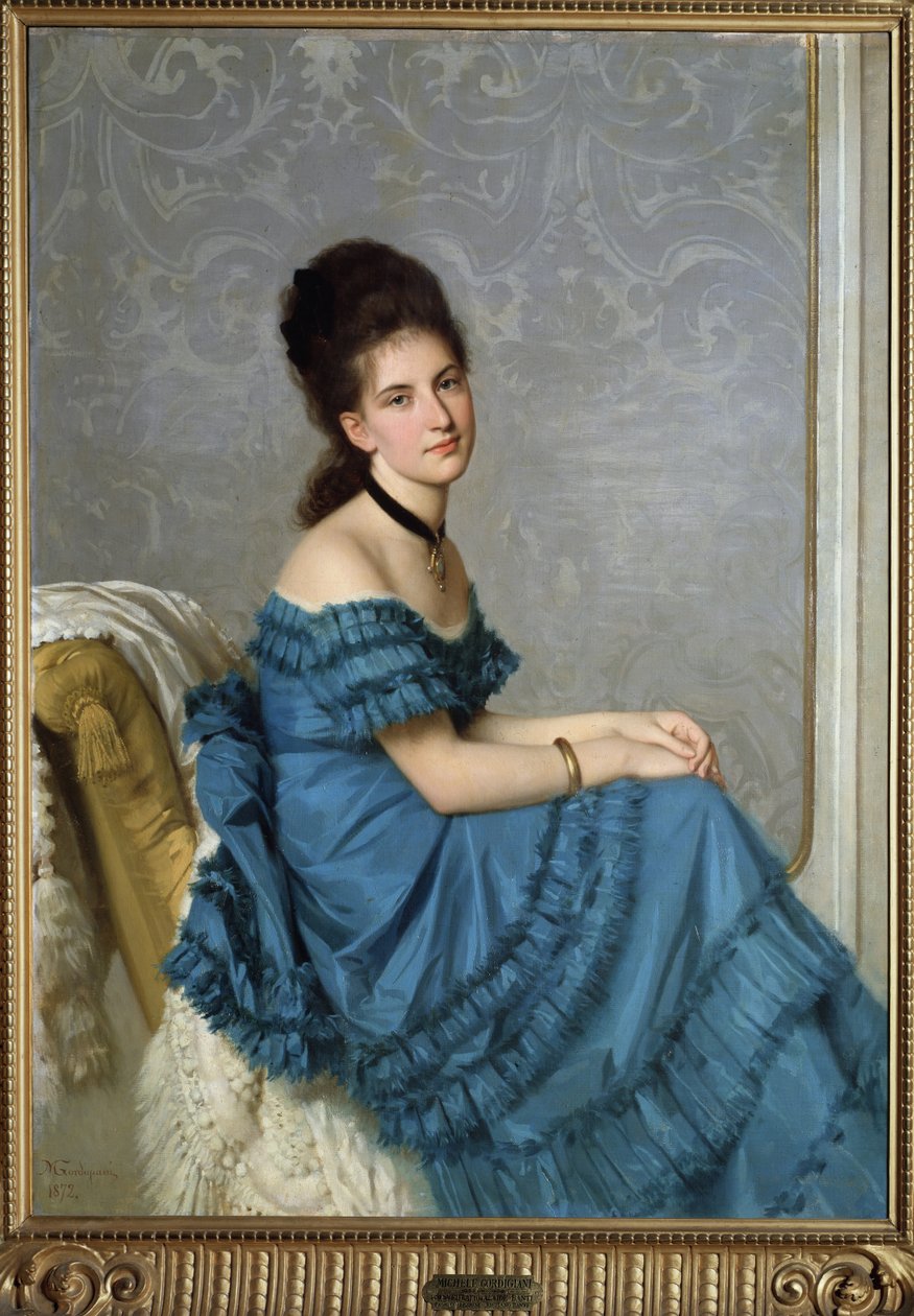 Alaide Banti portréja, 1872 alkotó: Michele Gordigiani