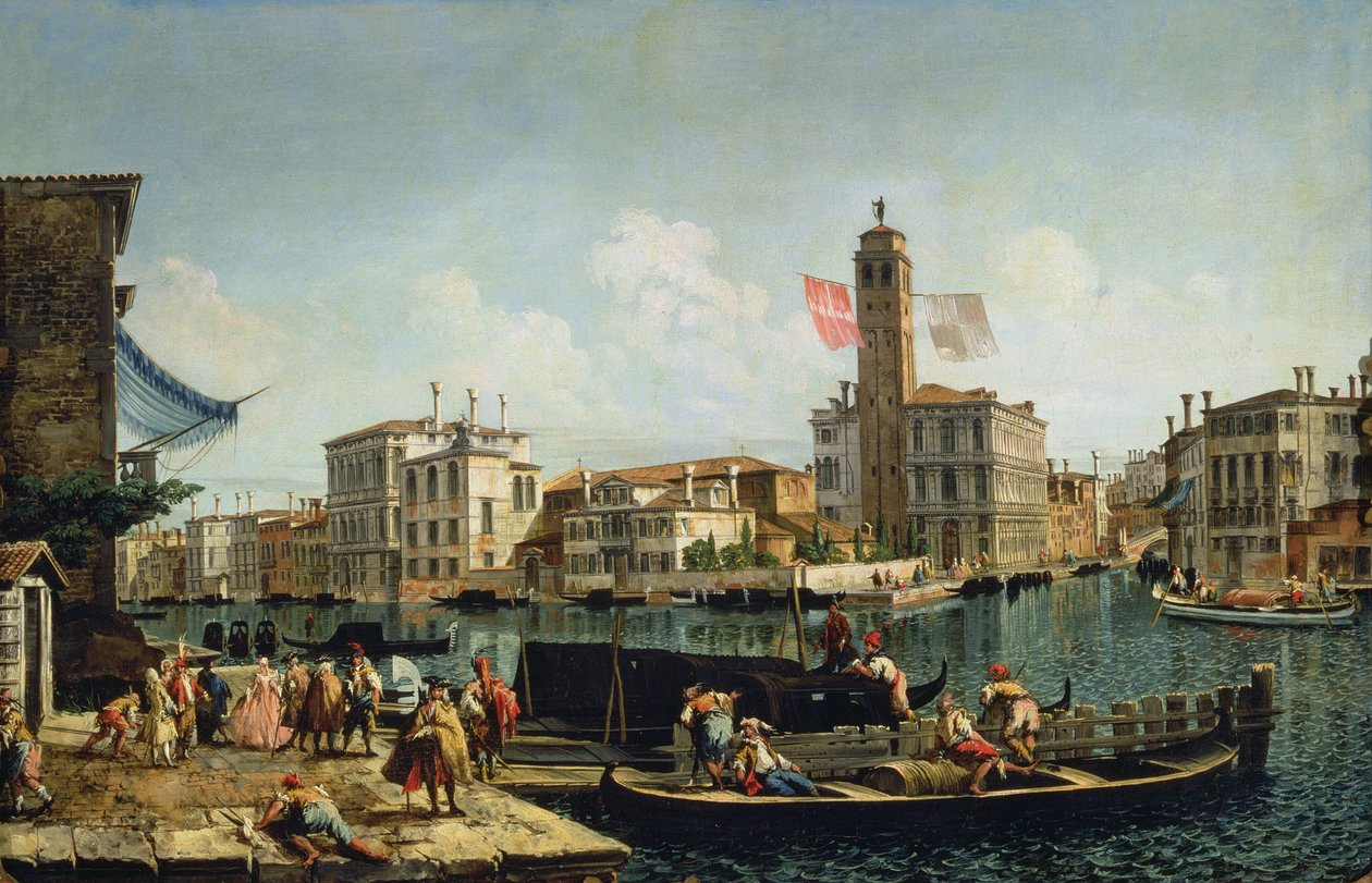 A Canal Grande és a S. Geremia, Velence alkotó: Michele Marieschi