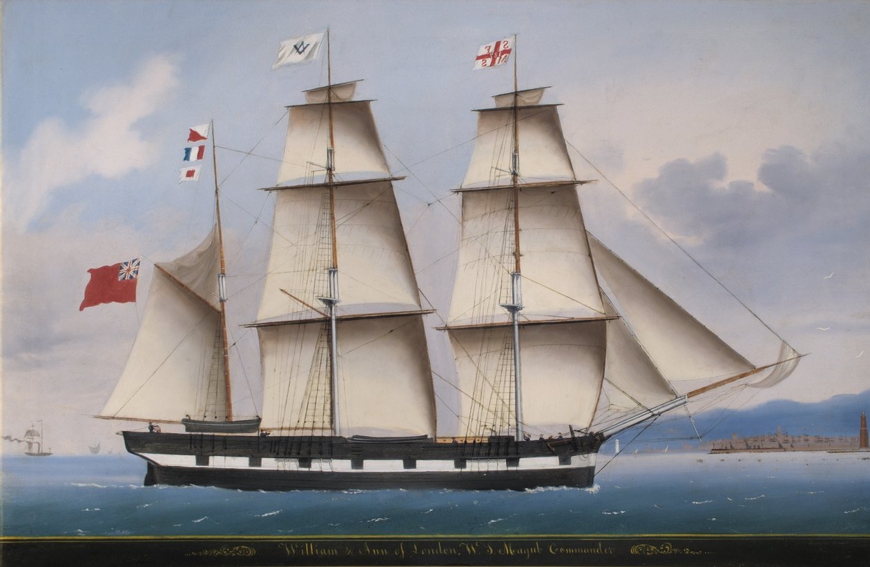 "William és Anne" Londonból, W S Magub, parancsnok, 1855 alkotó: Michele Renault