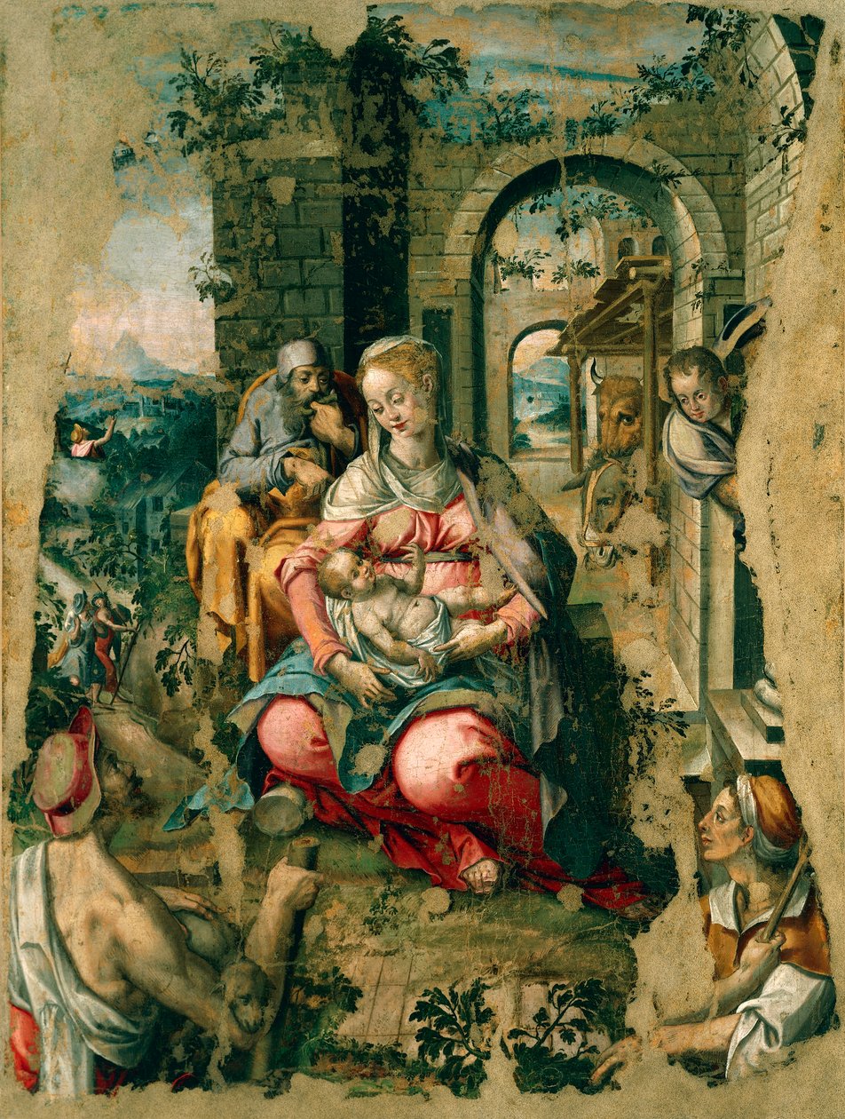Gyermekágy, Michele Cavaro (1517-1584) alkotó: Michele (attr.) Cavaro