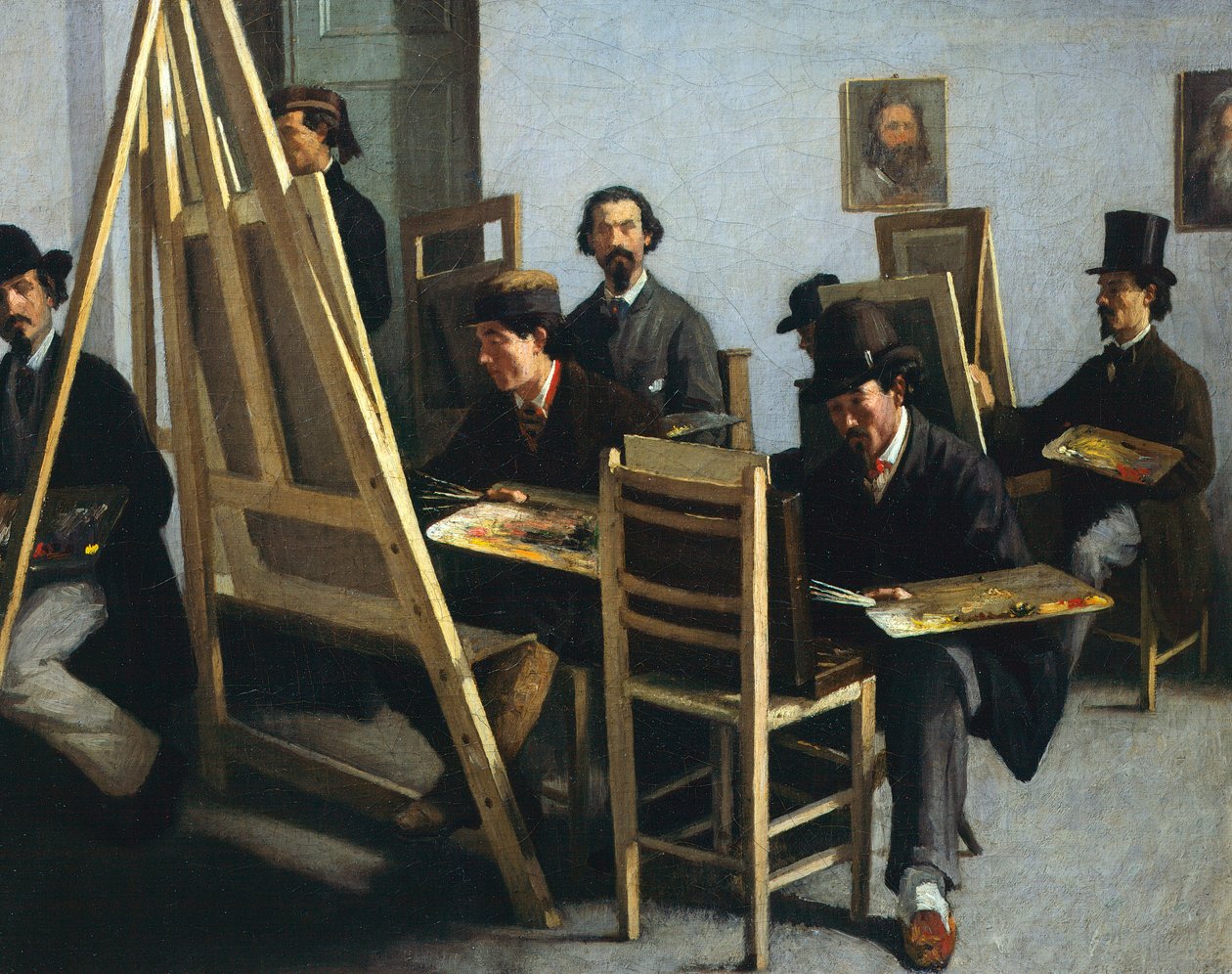 Festőiskola, Michele Cammarano, 1865 körül alkotó: Michele Cammarano
