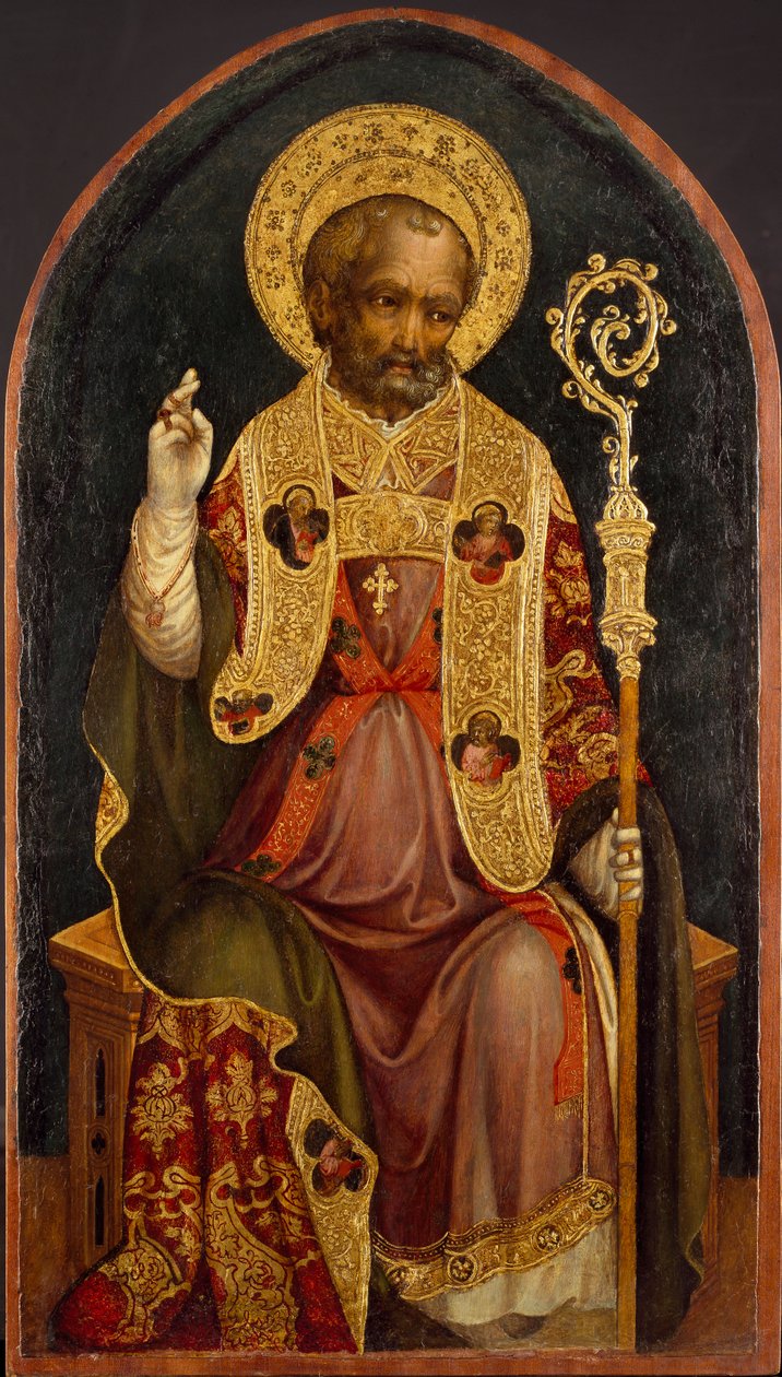 Szent püspök, 1440 körül alkotó: Michele Giambono