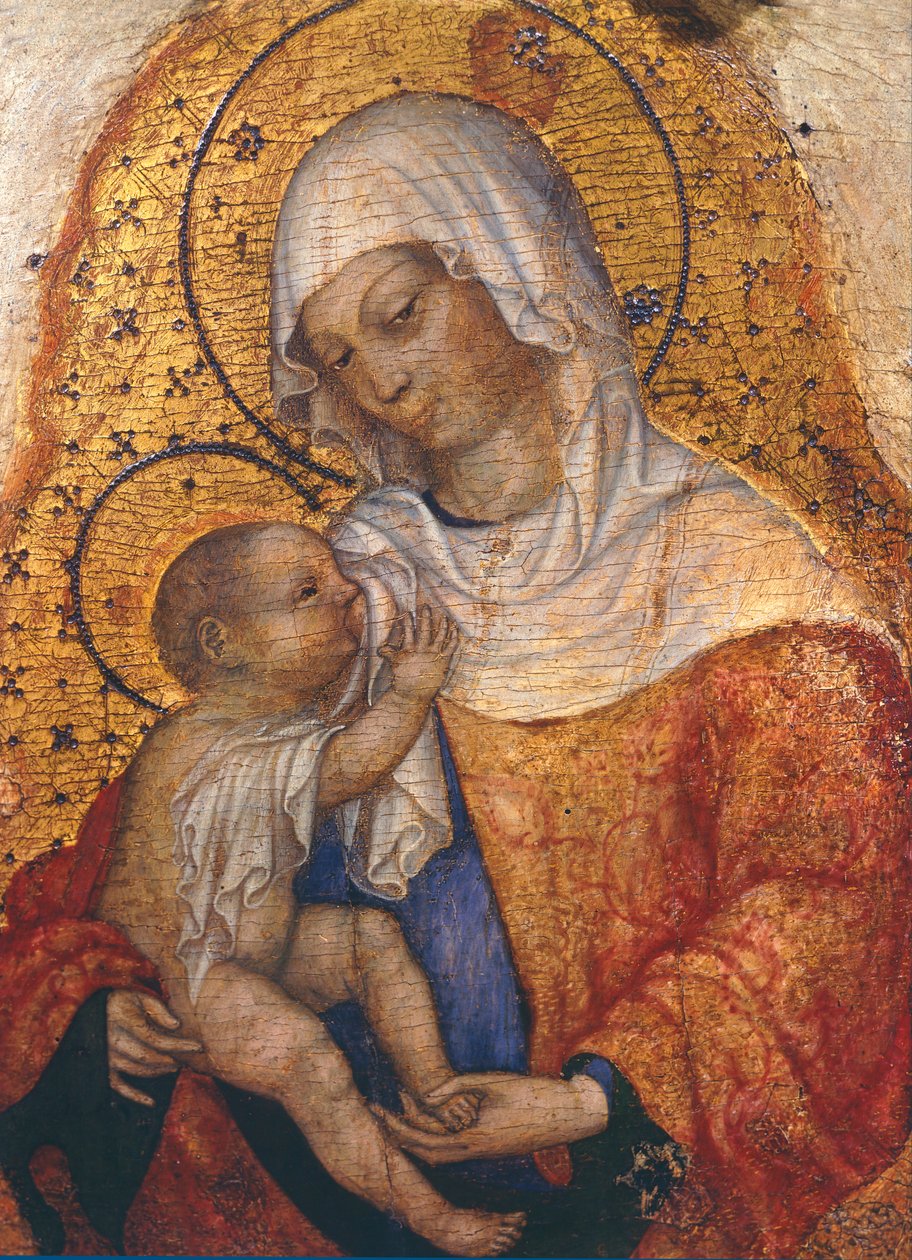 Madonna gyermekkel, Michele Giambono (aktív 1420-1462), 43x29 cm alkotó: Michele Giambono