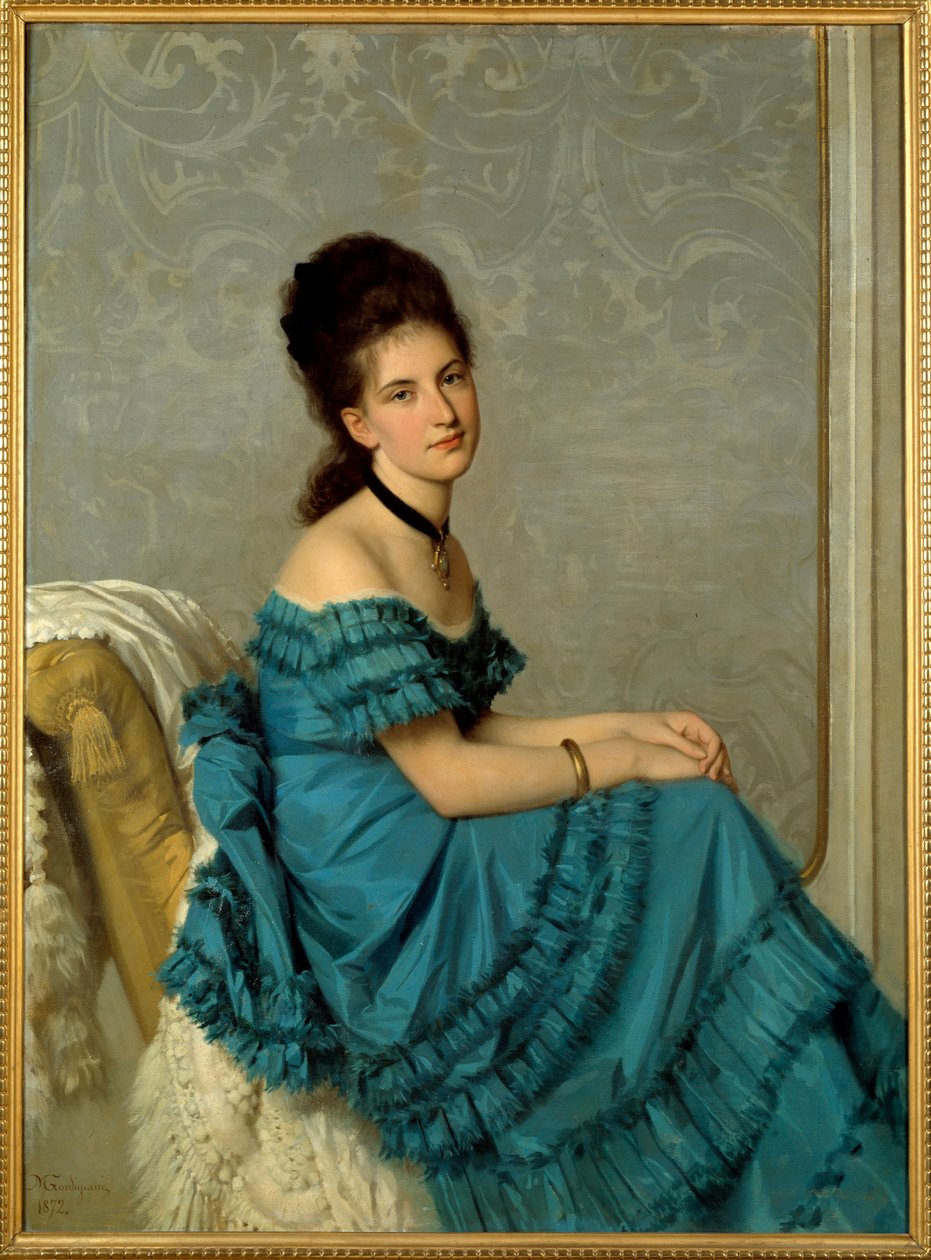 Adelaide Banti portréja. Michel Gordigiani (1830-1909) festménye alkotó: Michele Giordigiani