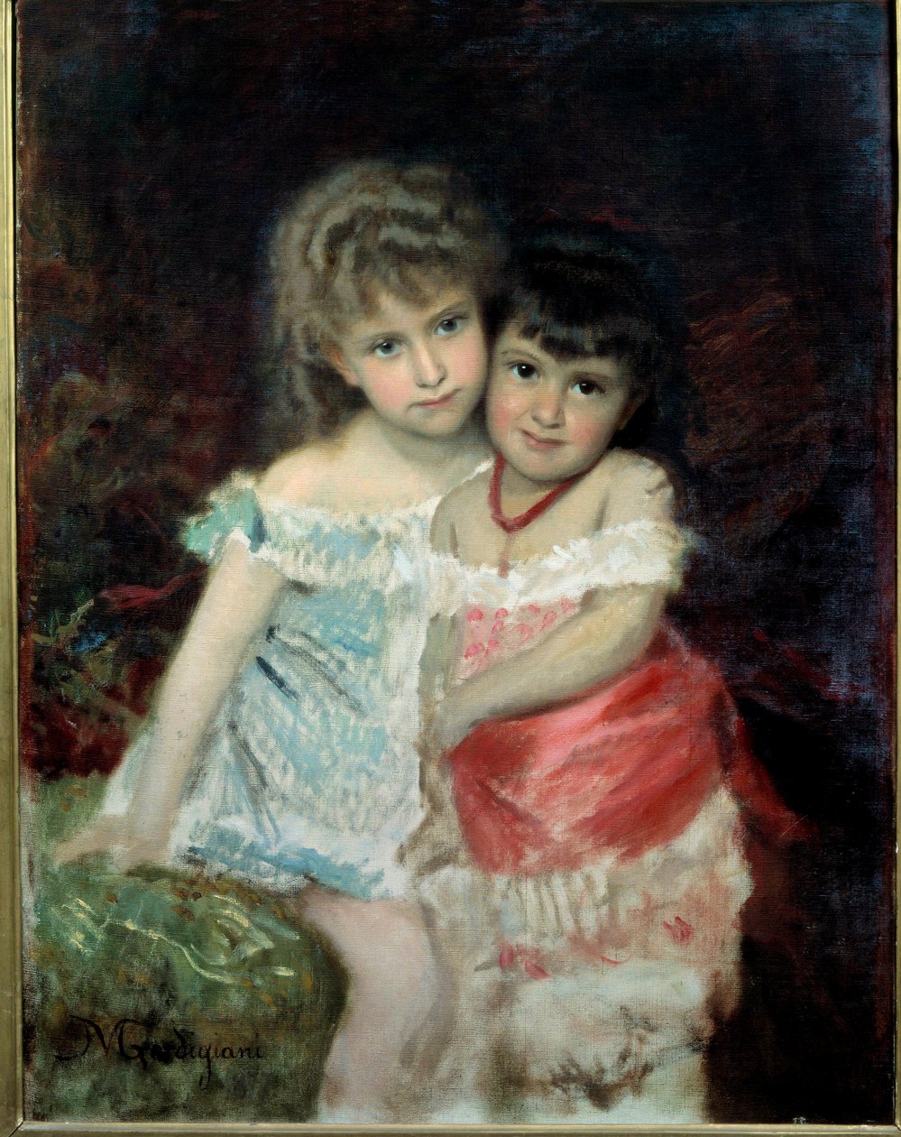 Blanche és Amelie portréja Michel Gordigiani (1830-1909) festménye 1877 Firenze, Modern Művészetek Múzeuma alkotó: Michele Giordigiani