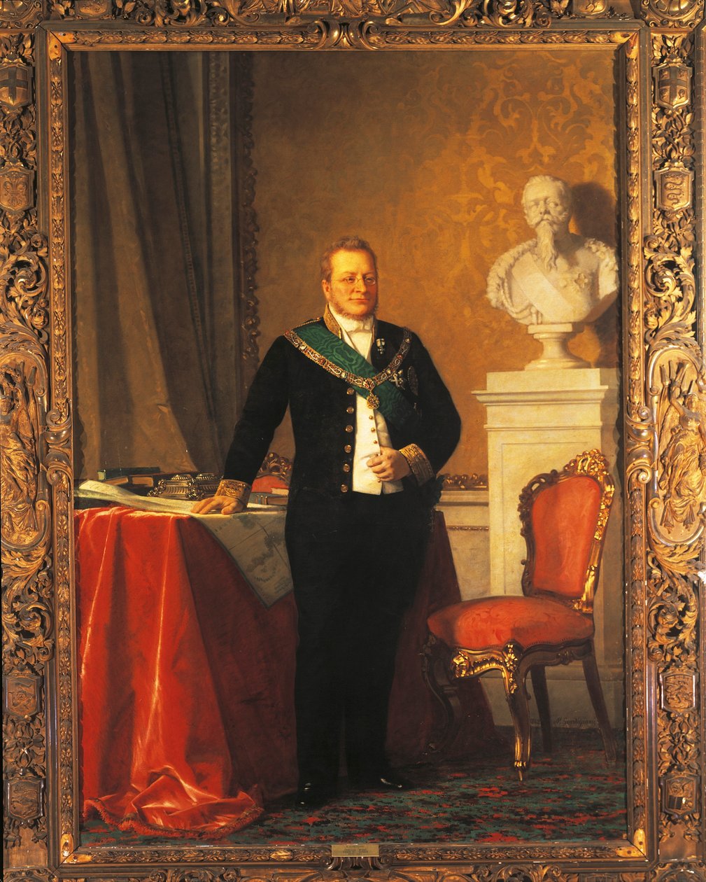 Camillo Benso, Cavour gróf portréja (olaj, vászon) alkotó: Michele Gordigiani