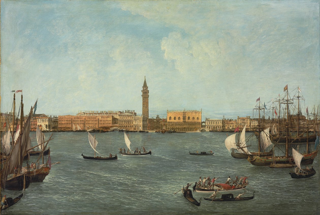 A Bacino di San Marco, Velence, Molo felé néz alkotó: Michele Marieschi