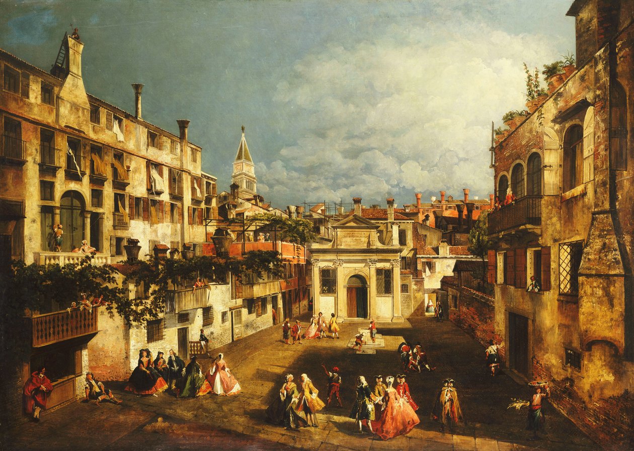 A Campo San Gallo, Velence, 1740 körül alkotó: Michele Marieschi