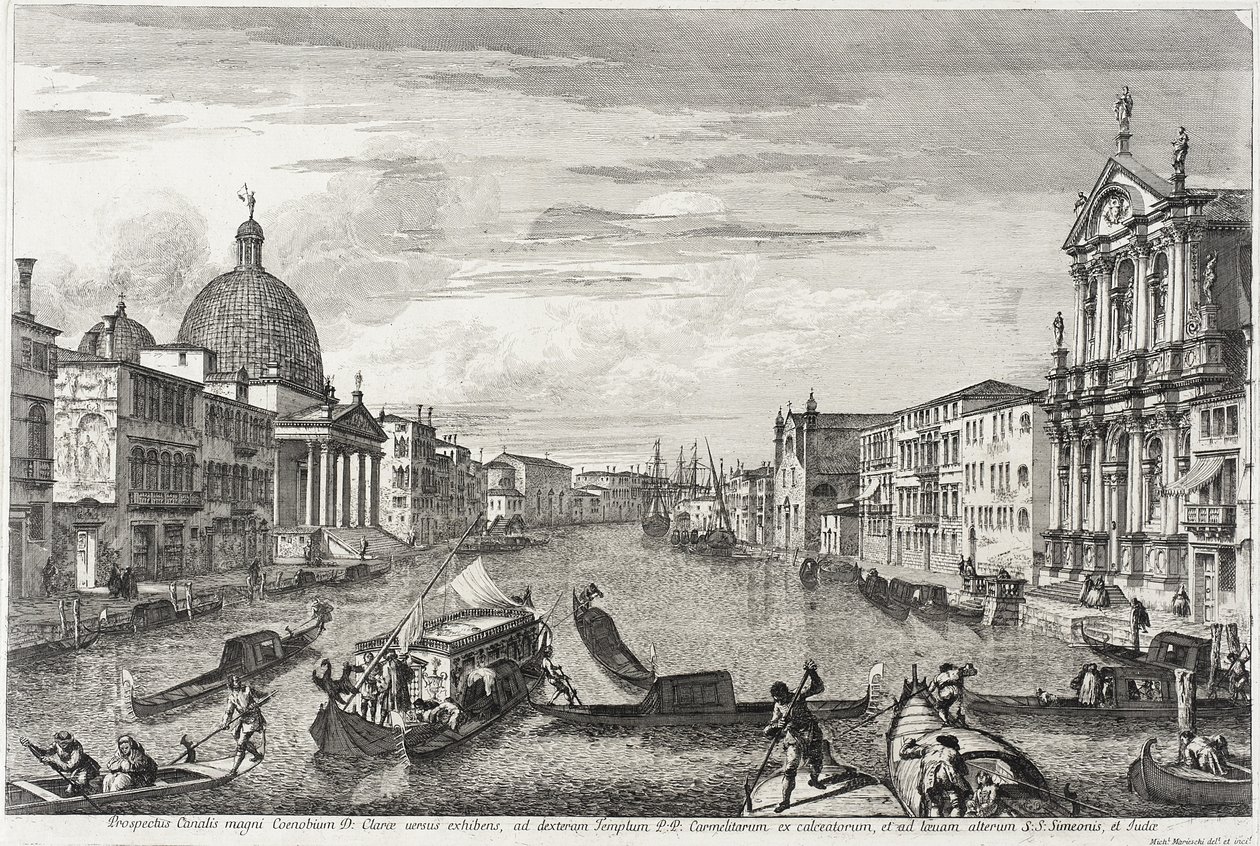 A Grand Canal San Simone Piccolo és Santa Chiara között, 1740-41 körül alkotó: Michele Marieschi