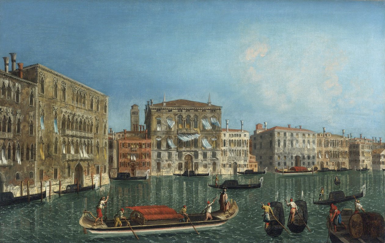 A Canal Grande a Palazzo Foscarival és a Palazzo Balbi par Marieschivel, Michele Giovanni alkotó: Michele Marieschi