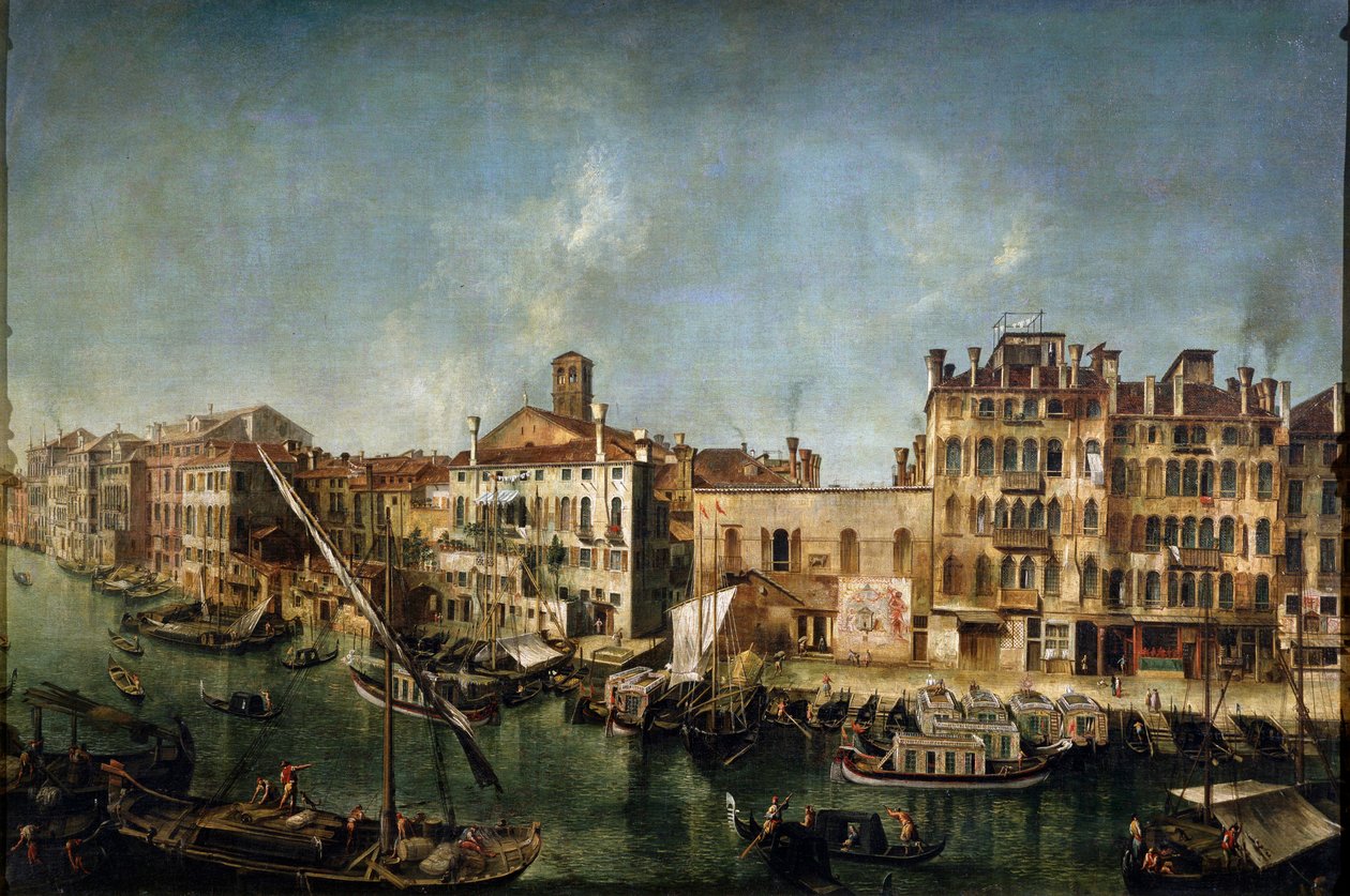 Kilátás a Grand Canalra a Fondamenta Del Vin felől, 1736-1737. alkotó: Michele Marieschi
