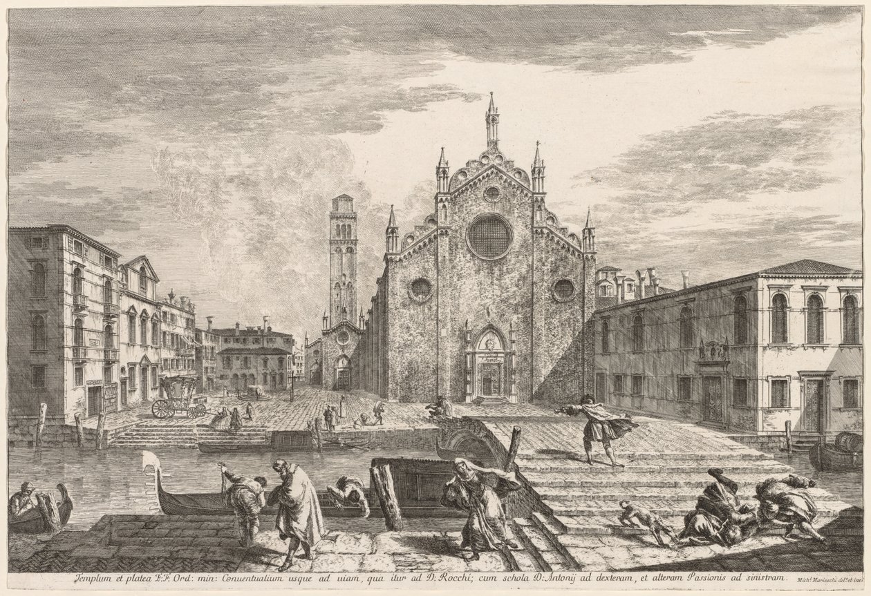 Kilátás Velencére: Campo dei Frari alkotó: Michele Marieschi