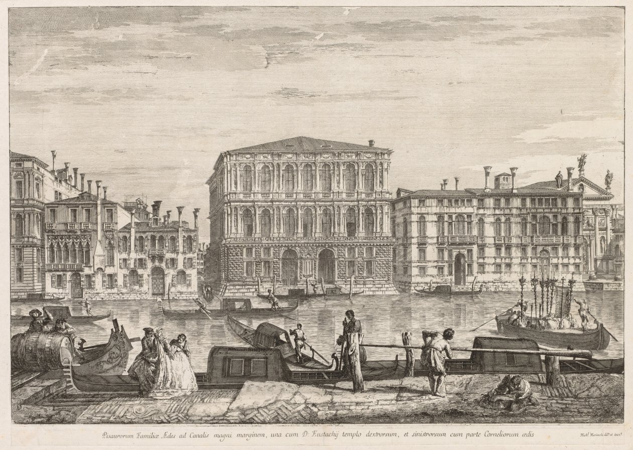 Kilátás Velencére: Palazzo Pesaro alkotó: Michele Marieschi