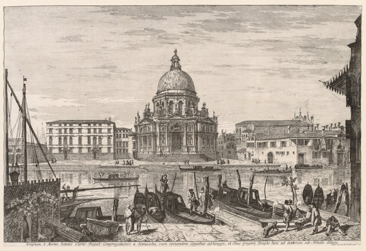 Velence látképe: S. M. Della Salute, 1741. alkotó: Michele Marieschi