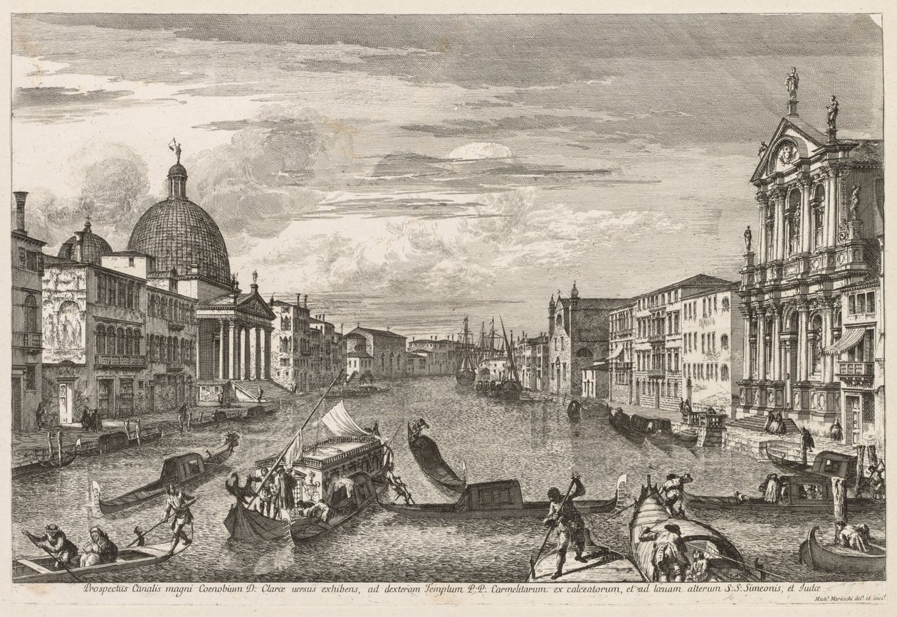 Velence látképe: Santa Chiara, 1741. alkotó: Michele Marieschi